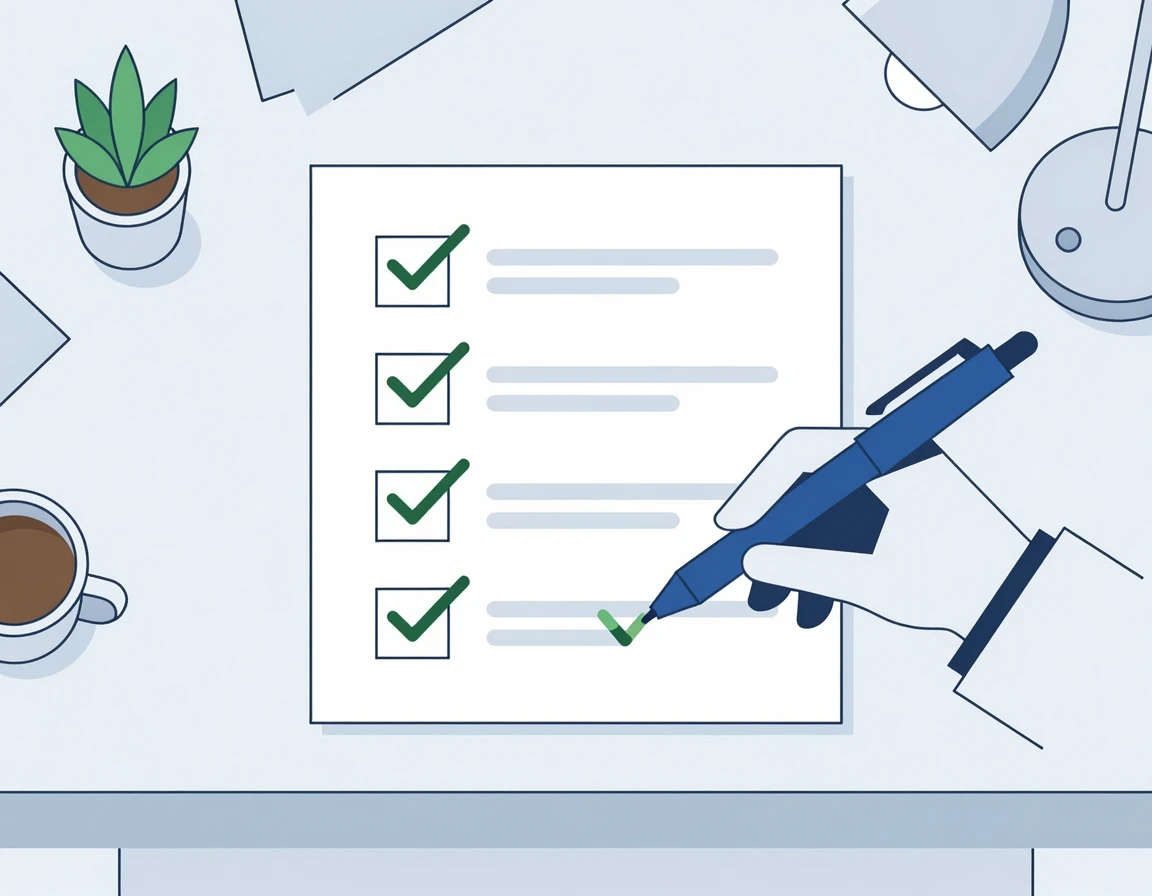 근로자성 판단 기준 4가지 체크리스트 일러스트