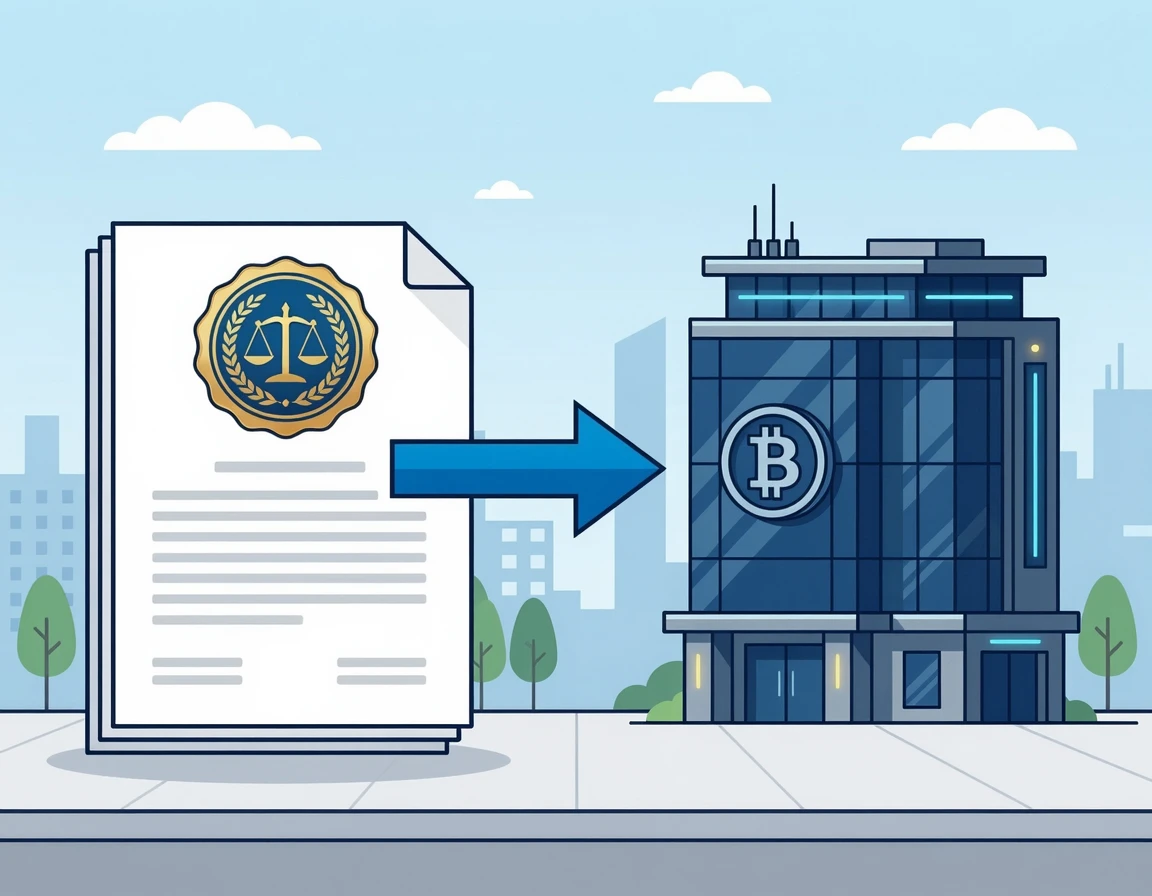 법원 문서와 가상화폐 거래소