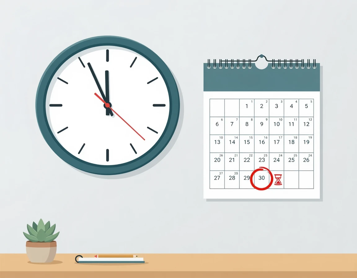 달력과 시계로 표현된 엄격한 소멸시효 기한