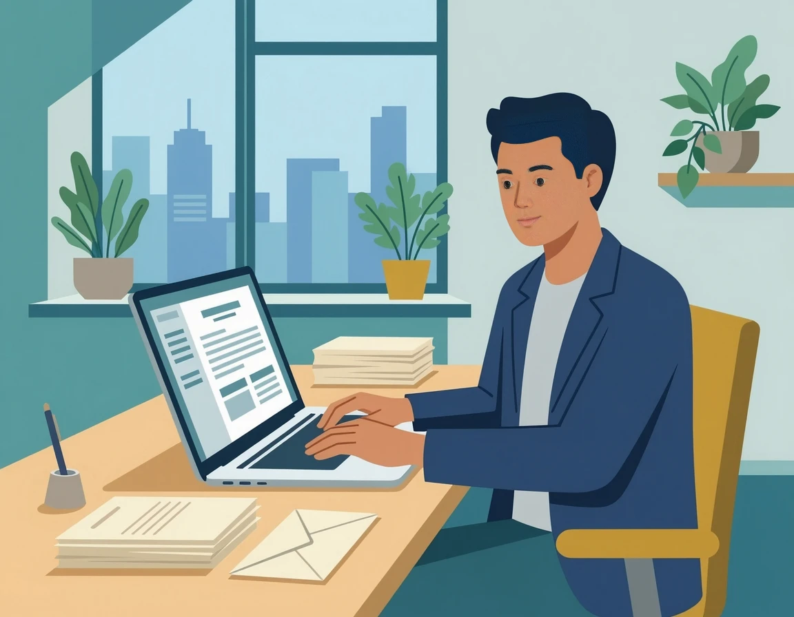 월세 인상 거부 의사를 내용증명으로 발송하는 모습