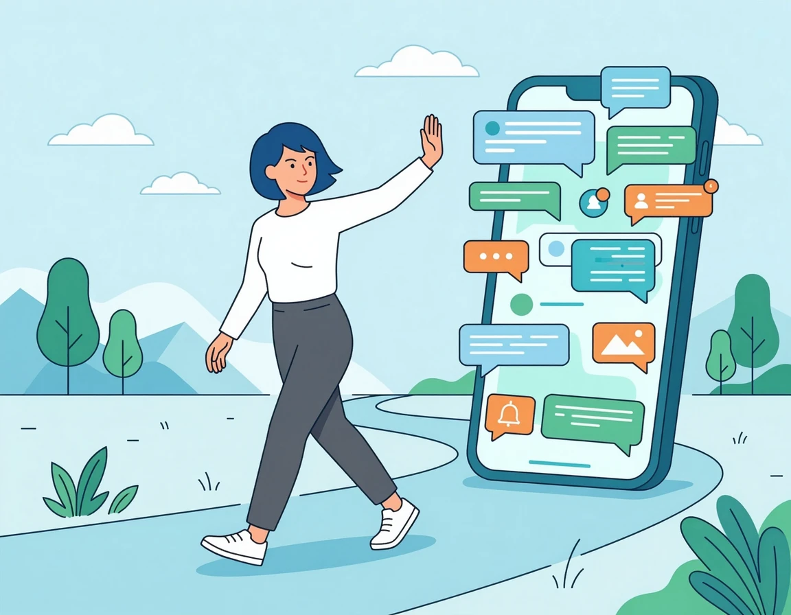 부적절한 대화방에서 단호하게 빠져나오는 사람